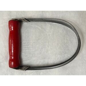 Vintage Androck Pastry Blender Red Wood Handle Stainless Steel Made in USA 6in